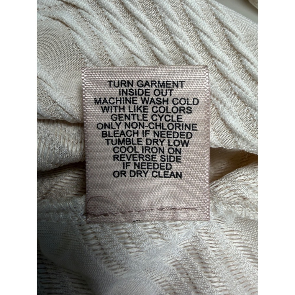 Philosophy Republic Clothing Womens 1X Cream Chevron Textured Blouse Top - Picture 5 of 9